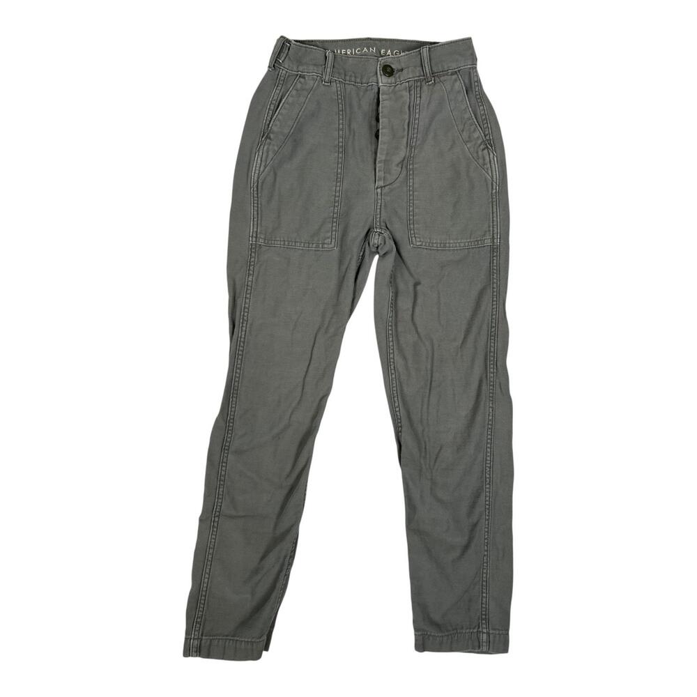 American Eagle Outfitters Cargo Pants Women's 000 Short Green Tapered Utility
